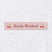 Kids' Name Clothing School Labels with Cherry ラベル (デザイン1)
