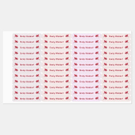 Kids' Name Clothing School Labels with Hearts ラベル