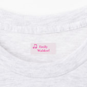 Kids' Name Clothing School Labels with Pink Note ラベル (貼付)