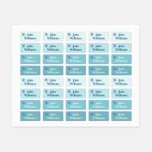 Kids' Name Clothing School Labels with Starfish