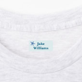 Kids' Name Clothing School Labels with Starfish ラベル (貼付)