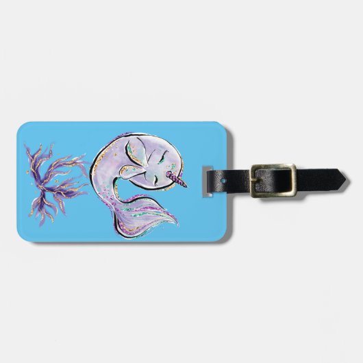 Kids Narwhale ラゲッジタグ (正面横)