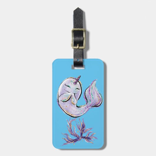 Kids Narwhale ラゲッジタグ (正面縦)