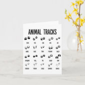 Kids Nature Explorer Animal Tracks Tee For Camping カード (黄色い花)