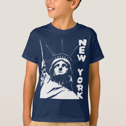 Kid's New York Shirt Statue of Liberty Organic Tシャツ (正面)