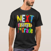 Kids Next Stop 3rd Grade First Day Of School Hello Tシャツ (正面)