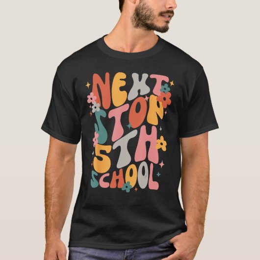 Kids Next Stops 5th Grade Groovy Vibes First Day O Tシャツ (正面)