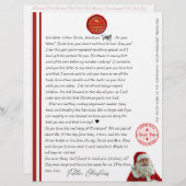 Kid's North Pole Comfirmation Letter From Santa (正面/裏面)
