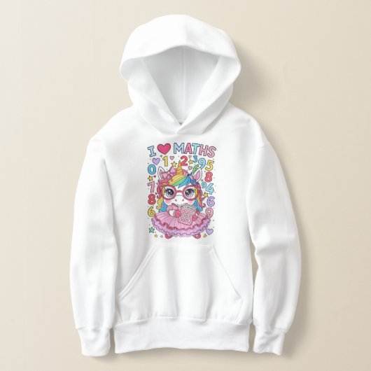 Kids Number Day Hoodie | Cute Maths Numbers (レイダウン)