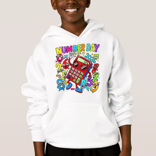 Kids Number Day Maths Hoodie | Primary School UK (正面)
