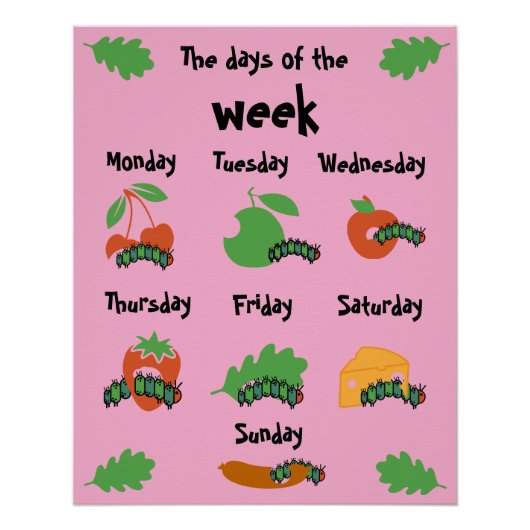 Kids Nursery Days Of The Week ポスター (正面)