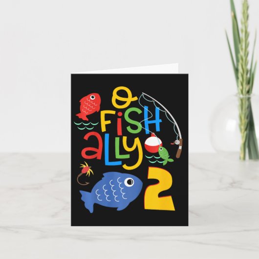 Kids O-fish-ally Two Birthday Decorations 2 Year O カード (正面)