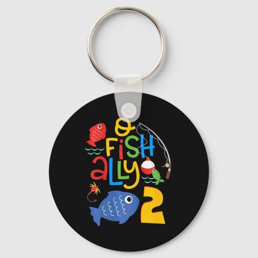 Kids O-fish-ally Two Birthday Decorations 2 Year O キーホルダー (正面)