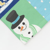 Kids Octopus Winter Sports Patchwork Personalized  フリースブランケット (角)