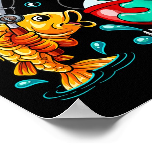 Kids O'fishally 3 Years Old 3rd Birthday Fishing  ポスター (角)