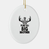 Kids Oh Deer Big Brother Hunting PregnancyOrnament セラミックオーナメント (右)