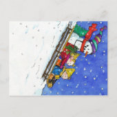 KIDS ON SLEDハガキby Nicole Jane ポストカード (正面)