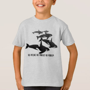 Kid's Orca Whale T-Shirt No Pipelines Orca Shirts Tシャツ