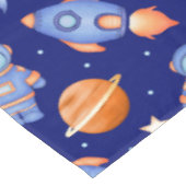 Kids Outer Space Rocket Ship & Astronaut テーブルクロス (アングル)