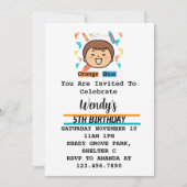 Kids Party Invitation Footprints 招待状 (正面)