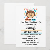 Kids Party Invitation Footprints 招待状 (正面/裏面)