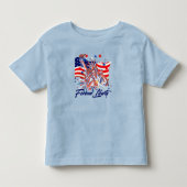 Kids Patriotic Statue of Liberty American Flag トドラーTシャツ (正面)