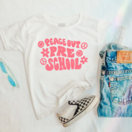 Kids Peace OutプリスクールTシャツ（ピンク） Tシャツ