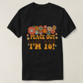 Kids Peace Out 独身の Digits私は10番目の誕生日 Tシャツ (デザイン正面)