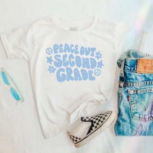 Kids Peace Out 2年生Tシャツ（ブルー） Tシャツ