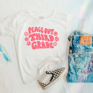 Kids Peace Out 3年生Tシャツ(ピンク) Tシャツ