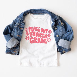 Kids Peace Out 4年生Tシャツ（ピンク） Tシャツ