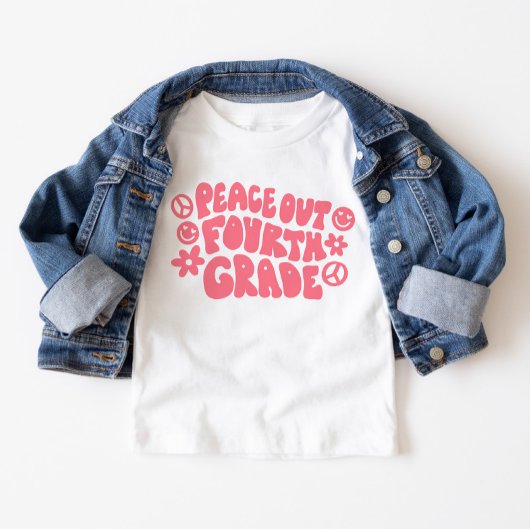 Kids Peace Out 4年生Tシャツ（ピンク） Tシャツ