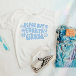 Kids Peace Out 4年生Tシャツ（ブルー） Tシャツ