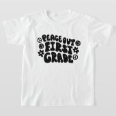 Kids Peace Out First Grade Tシャツ（ブラック） Tシャツ (レイダウン)