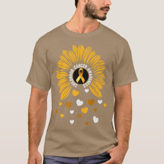 Kids Pediatric cancer Sunflower childhood cancer a Tシャツ