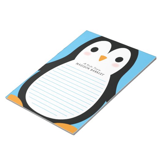 Kids Penguin Cute Personal Stationary Notepad ノートパッド (アングル)