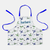 Kids Personalized Airplane  エプロン (正面)