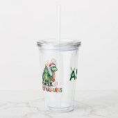 Kids Personalized Christmas Dinosaur  アクリルタンブラー (正面)