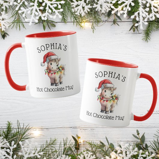 Kids Personalized Cute Poney Hot Chocolate Mug マグカップ