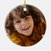 Kids Personalized Elf Christmas Tree セラミックオーナメント (裏面)