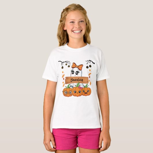 Kids Personalized Halloween T-Shirt Tシャツ (正面フル)