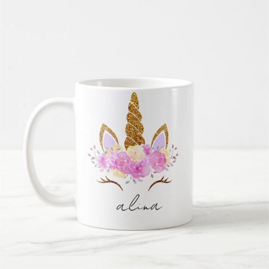 Kids Personalized Mug with Name コーヒーマグカップ (左)