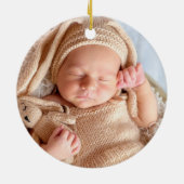 Kids Personalized Nutcracker Christmas セラミックオーナメント (裏面)