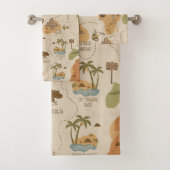 Kid's Personalized Safari Map ID1269 バスタオルセット (インサイチュ)