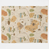 Kid's Personalized Safari Map ID1269 フリースブランケット (正面(横))