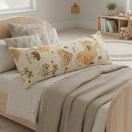 Kid's Personalized Safari Map ID1269 ボディピロー