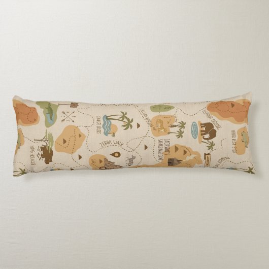 Kid's Personalized Safari Map ID1269 ボディピロー (裏面)