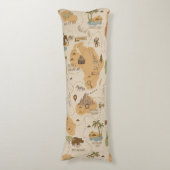 Kid's Personalized Safari Map ID1269 ボディピロー (正面縦)
