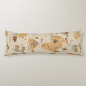 Kid's Personalized Safari Map ID1269 ボディピロー (正面)