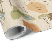 Kid's Personalized Safari Map ID1269 ラッピングペーパー (ロールコーナー)